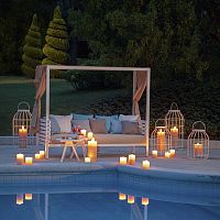 Canopy daybed FLOWcontemporaryfabricaluminum