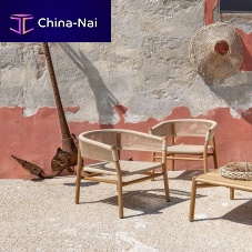 Contemporary armchair Kiltropeteakstackable