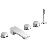 Double-handle bathtub mixer tap PARK: 67582C deck mountedmetalbathroom