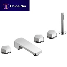 Double-handle bathtub mixer tap PARK: 67582C deck mountedmetalbathroom