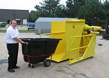 Hydraulic bin tipper electric