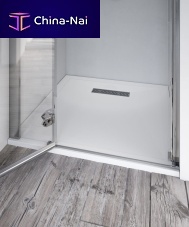 Square shower base 1189204above floorextra-flatstone resin