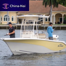 Outboard center console boat 20 HFCfiberglasswith cabinsundeck