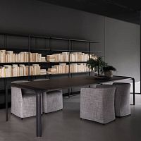 Contemporary dining table BRASILIAoakMDFaluminum