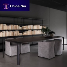 Contemporary dining table BRASILIAoakMDFaluminum