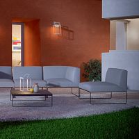 Contemporary lantern SOL cast aluminumLEDsquare