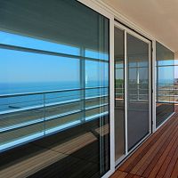 Roll-up insect screen ORUGAfor French doors