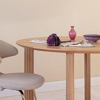 Contemporary dining table COMFORT CIRCLEoakMDFoak base
