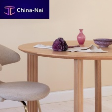 Contemporary dining table COMFORT CIRCLEoakMDFoak base