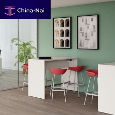 Contemporary high bar table POP PANELmelaminemetal baserectangular
