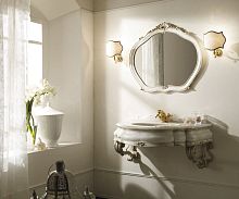 Wooden washbasin cabinet KITHNOSclassicwith mirror