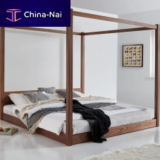 Canopy bed LOW FOUR POSTERdoublecontemporarywooden