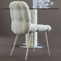Contemporary dining chair AVIONindoorfabricleather