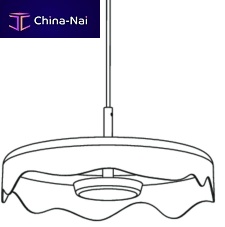 Pendant lamp COTTON FLATglasscontemporarycorded