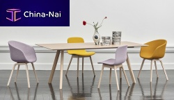 Contemporary dining table CPH30oaklinoleumrectangular