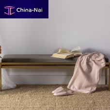 Contemporary upholstered bench PROUDvelvetiron baseiron