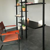 Free-standing desk contemporarythermo-lacquered steelstraight