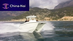Catamaran cabin cruiser 30 Sport Fisher outboardtwin-enginehard-top