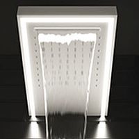 Wall-mounted shower head SHOWER WALLrectangularrainwaterfall