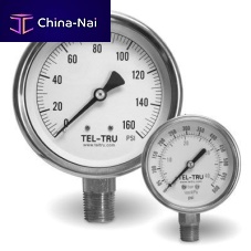 Analog pressure gauge 33 seriesthreadedstainless steelBourdon tube