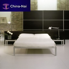 Double bed headboard contemporarywoodenwith integrated bedside table
