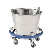 Trolley-mounted surgical basin stand P-1020-SSstainless steel