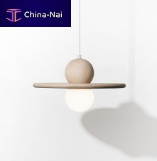 Pendant lamp NBULEUSEoaksolid woodcontemporary