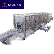 Automatic shrink wrapping machine for bottlestraycontinuous