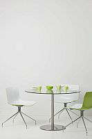 Contemporary dining table glasstempered glassround