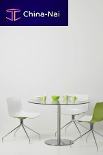 Contemporary dining table glasstempered glassround