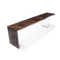 Contemporary bench PLEXIwalnutPlexiglas®