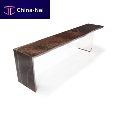 Contemporary bench PLEXIwalnutPlexiglas®