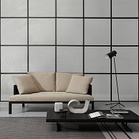 Contemporary sofa CURRYfabricleatheroak