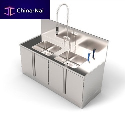 Cleaning station for the medical sector stainless steel