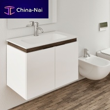 Wall-mounted washbasin cabinet DIVASolid Surfacecontemporarywith integrated cupboards