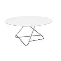 Contemporary coffee table TRIBECAlacquered MDFsteelround