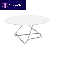 Contemporary coffee table TRIBECAlacquered MDFsteelround