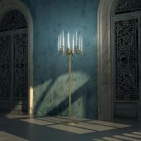 Floor-standing lamp IL PEZZO 3brassbronzenickel