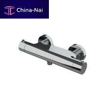 Double-handle shower mixer tap E400000wall-mountedthermostaticbrass