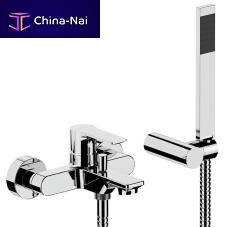 Bathtub mixer tap 230ICwall-mountedchrome-plated brassbathroom