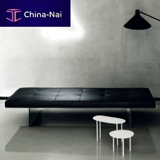 Contemporary upholstered bench TRACKfabricleatheraluminum base