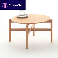 Contemporary side table BudoakbeechAmerican walnut