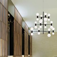 Contemporary chandelier ABALLS 12 blown glasssteelceramic