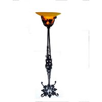 Floor-standing lamp RAISINwrought ironblown glassArt Nouveau style