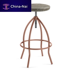 Contemporary stool VITONE 2oaksteel baseupholstered