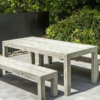 Contemporary dining table PAINTED OLD ENGLAND acaciahardwood baserectangular