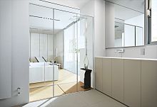 Glass shower SPACEsliding doorrectangular
