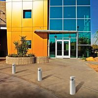 Public space bollard light PEYOTEcontemporarycast aluminumextruded aluminum