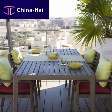 Contemporary dining table SKYteakrectangularhome