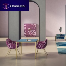 Contemporary table Marple PVCfiberglassmetal base